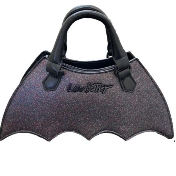 Luv Betsey Betsey Johnson Glittery Sparkle Bat Crossbody Handbag🆕⌚📦🏃💨🚚 - Picture 1 of 16